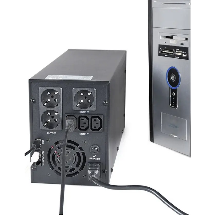 Gembird EG-UPS-036 uninterruptible power supply (UPS) Line-Interactive 3 kVA 1800 W 6 AC outlet(s)