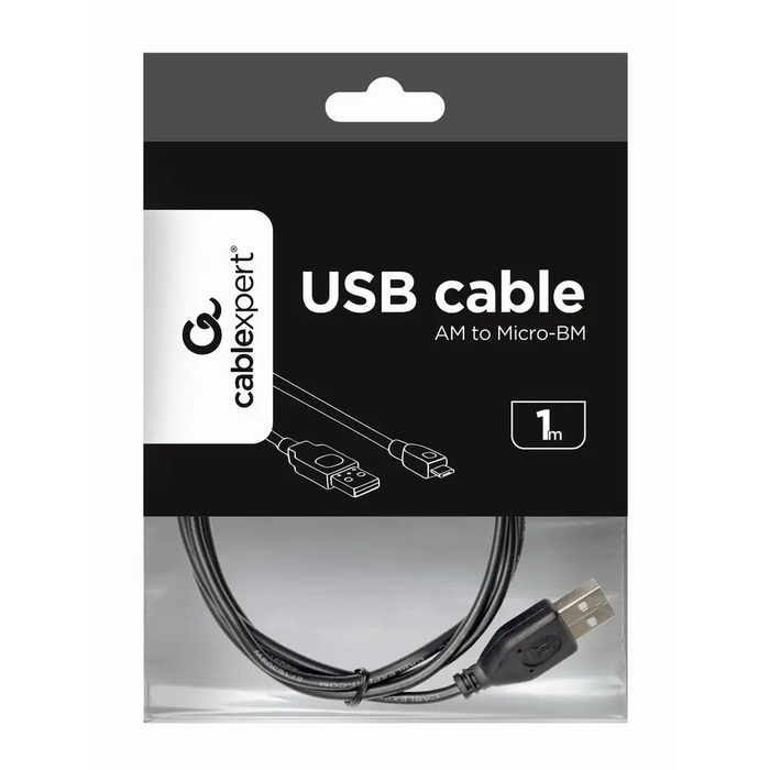 Gembird Micro-USB cable 1 m - Кабели<<<Кабели и адаптери<<<Аксесоари<<<MediaTrade&&&USB cablesKBA-USB<<<Cables