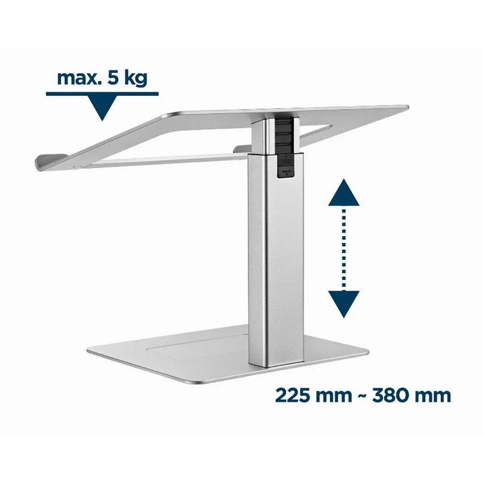 Gembird NBS-D1-02 laptop stand Silver 39.6 cm (15.6’’) - Stands for notebooksCHL-POD<<<CoolingCHL<<<ActionPL
