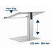 Gembird NBS-D1-02 laptop stand Silver 39.6 cm (15.6’’) - Stands for notebooksCHL-POD<<<CoolingCHL<<<ActionPL