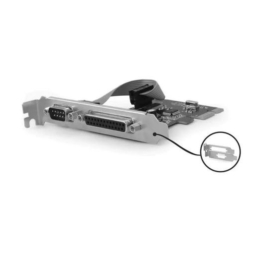 Gembird PEX-COMLPT-01 COM serial port + LPT port PCI-Express add-on card with extra low-profile bracket - LPT