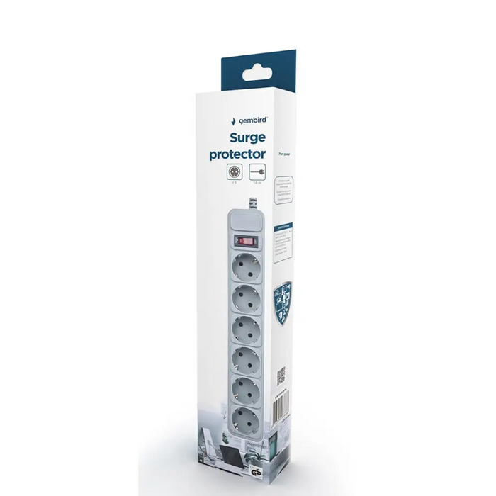 Gembird SPG6-B-6C power extension 1.8 m 6 AC outlet(s) - Power stripsLIP-LIS<<<Slats and extension cordsLIP<<<ActionPL