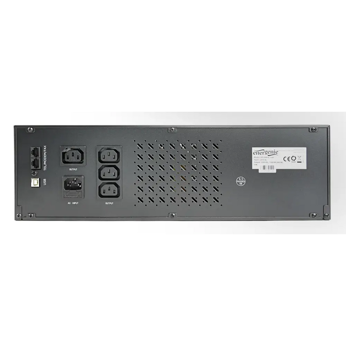 Gembird - Ups rack 19’’ 3.4u 1500va 4xiec 230v out iec14 in,rj11 usb lcd Line-Interactive 1.5 kVA 900 W 4 AC outlet(s)