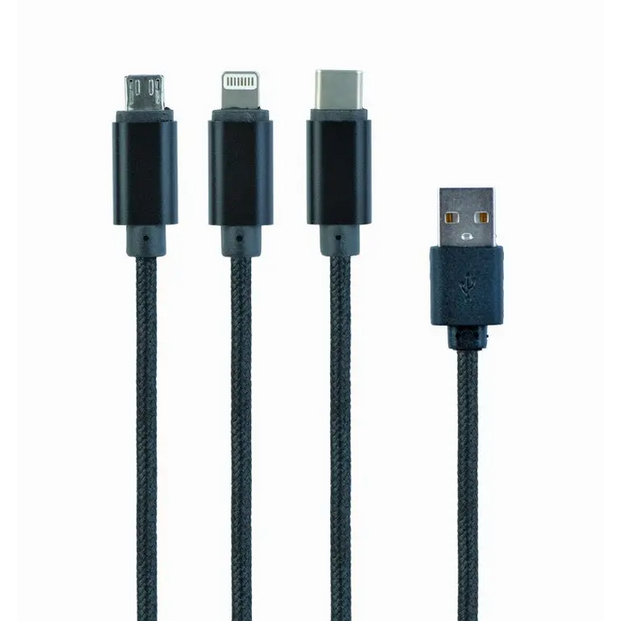 Gembird USB Charging Cable 3 in 1 CC-USB2-AM31-1M - Кабели<<<Кабели и адаптери<<<Аксесоари<<<MediaTrade