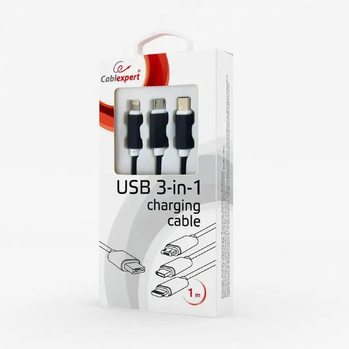 Gembird USB Charging Cable 3 in 1 CC-USB2-AM31-1M - Кабели<<<Кабели и адаптери<<<Аксесоари<<<MediaTrade