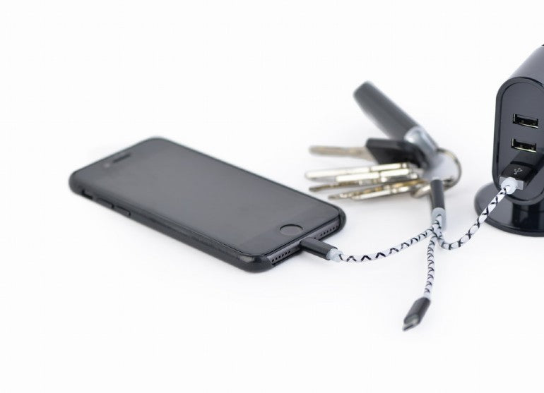Gembird Keychain with USB charging cable CC-USB2-AM8PmB-01-MX
