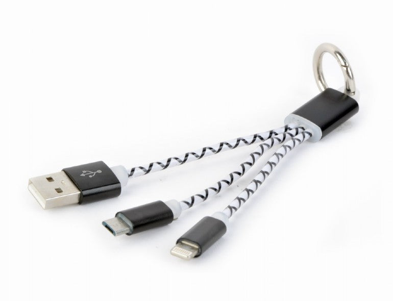 Gembird Keychain with USB charging cable CC-USB2-AM8PmB-01-MX