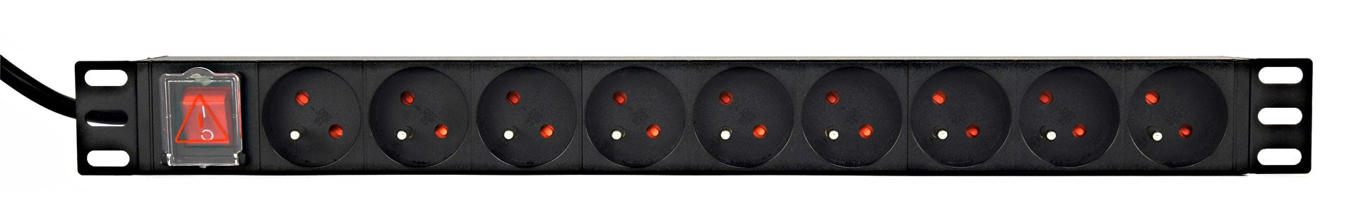 EnerGenie EG-PDU-9F2F Power distribution unit (PDU), 10 pcs C13 sockets, 1U, 16A, C20 plug 2 m cable, black