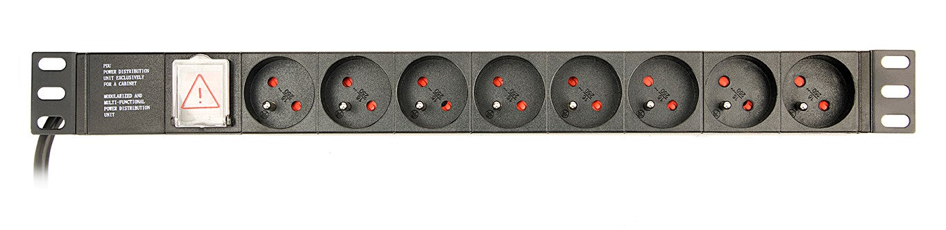 EnerGenie EG-PDU-014-F Rack Power Distribution Unit (8 FR sockets, 1U, 16A, Schuko plug, 3m, black color)