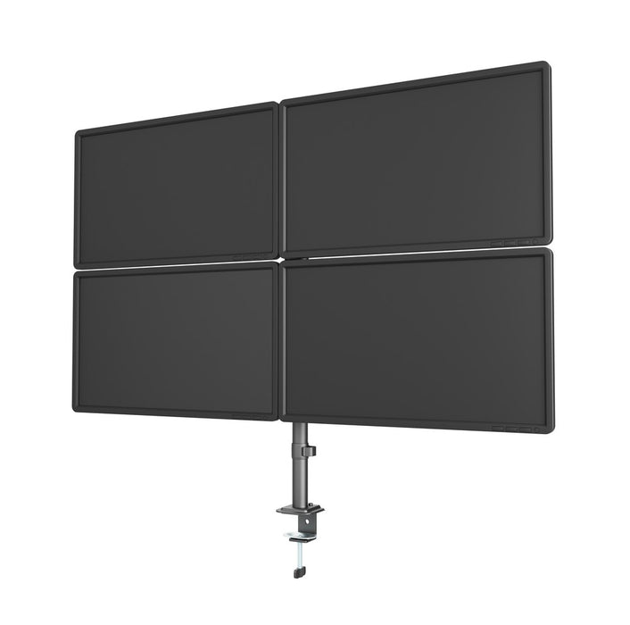 Gembird MA-D4-01 Adjustable desk 4-display mounting arm (rotate, tilt, swivel), 13”-32”, up to 10kg per screen