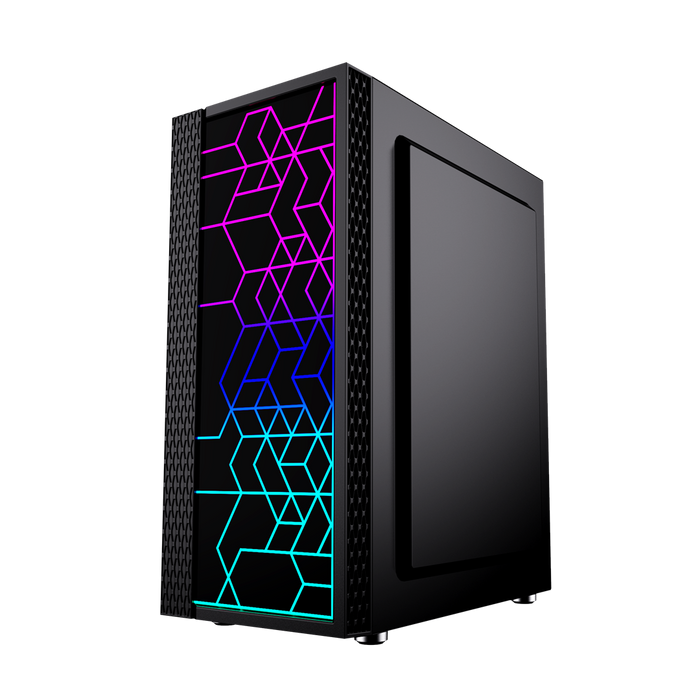 Gembird Fornax 2500 ARGB Gaming ATX computer case, Midi Tower, backlight,  Black