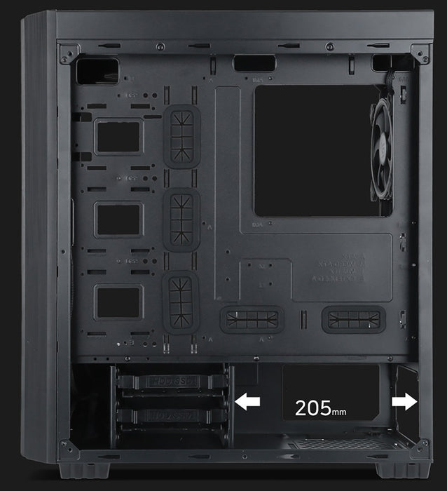 Gembird Fornax K500 ATX computer case, Midi Tower, Black