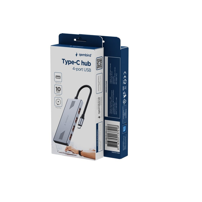 Gembird UHB-CM-U310-A4-01, 4-port USB-A 3.2 (Gen 2) Type-C hub