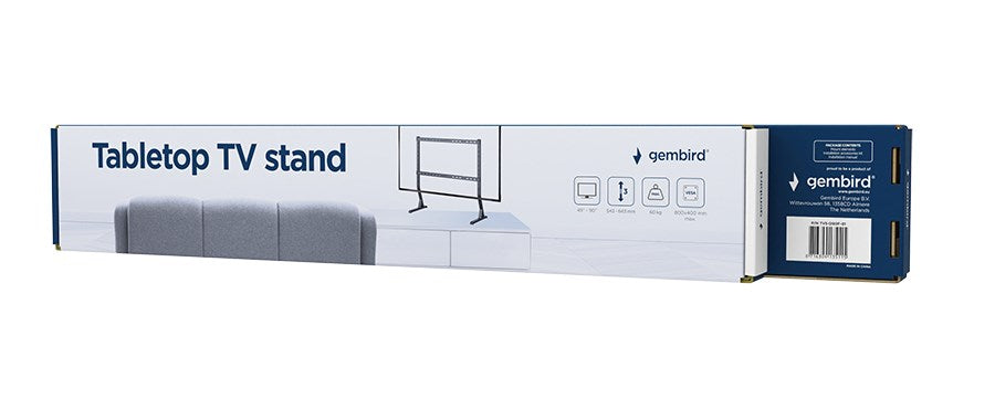 Gembird TVS-D90F-01 Tabletop TV stand, 45" - 90", black