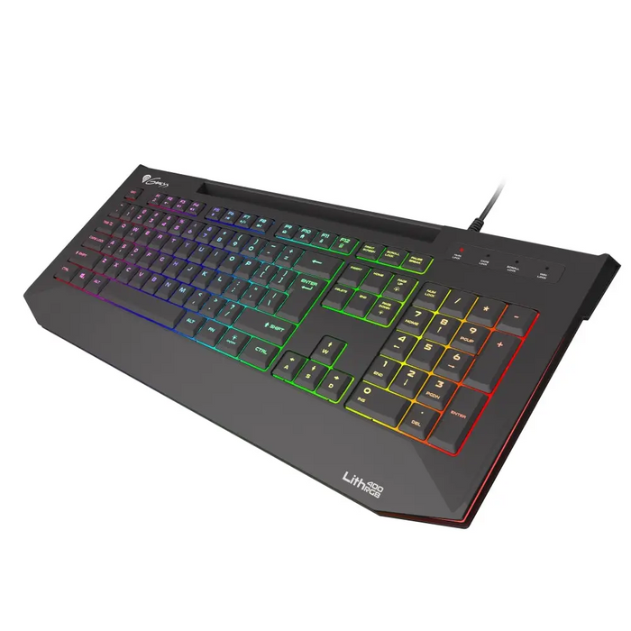 Genesis Gaming Keyboard Lith 400 RGB US Layout RGB Backlight X-Scissor Slim - Клавиатури<<<GENESIS компютърна