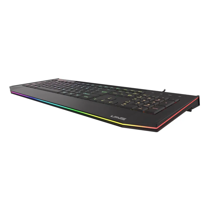 Genesis Gaming Keyboard Lith 400 RGB US Layout RGB Backlight X-Scissor Slim - Клавиатури<<<GENESIS компютърна