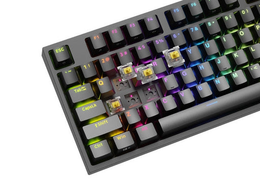 Genesis Gaming Keyboard Thor 404 TKL Black RGB Backlight US Layout Yellow Switch - Клавиатури<<<GENESIS компютърна