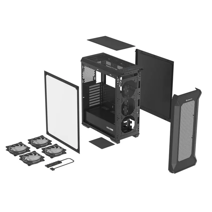 Genesis Gaming PC Case IRID 505 ARGB V2 Midi Tower Window Black - Кутии и охлаждания<<<GENESIS компютърна