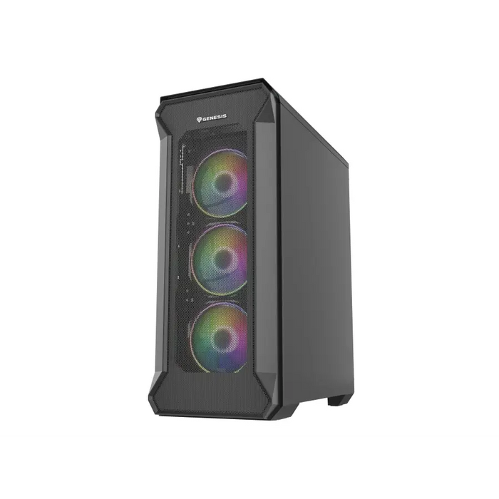 Genesis Gaming PC Case IRID 505 ARGB V2 Midi Tower Window Black - Кутии и охлаждания<<<GENESIS компютърна