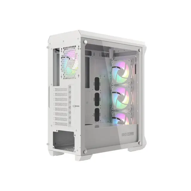 Genesis Gaming PC Case IRID 505 ARGB V2 Midi Tower Window White - Кутии и охлаждания<<<GENESIS компютърна