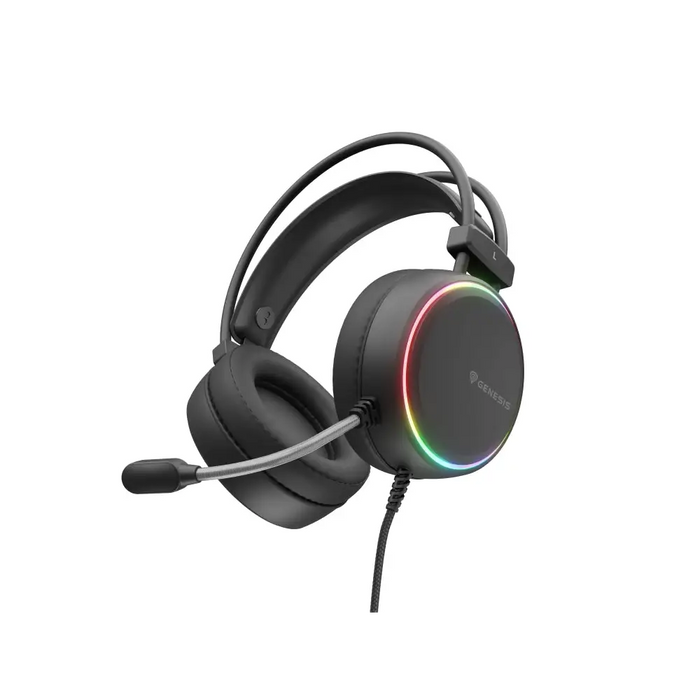 Genesis Headset Neon 613 With Microphone RGB Illumination Black - Слушалки<<<GENESIS компютърна