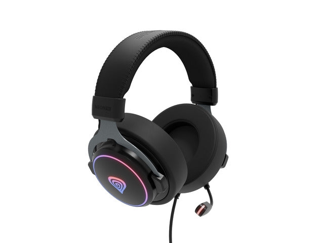 Genesis Headset Neon 764 with microphone RGB illumination USB Black - Слушалки<<<GENESIS компютърна