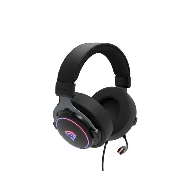 Genesis Headset Neon 764 with microphone RGB illumination USB Black - Слушалки<<<GENESIS компютърна