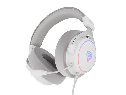 Genesis Headset Neon 764 with microphone RGB illumination USB White - Слушалки<<<GENESIS компютърна