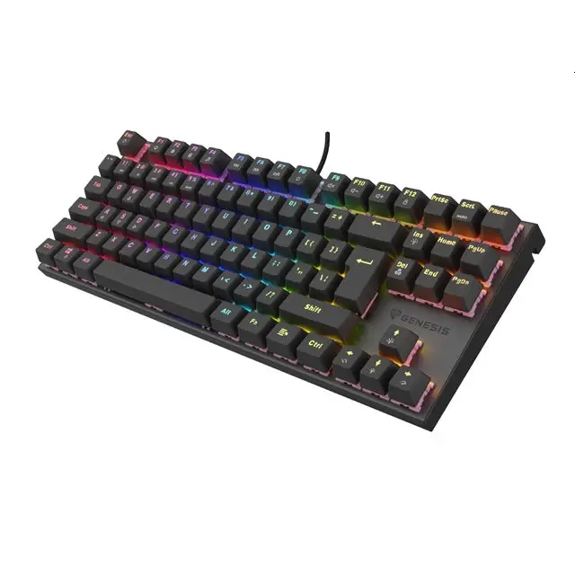 Genesis Mechanical Gaming Keyboard Thor 303 TKL Silent Switch RGB Backlight US Layout Black - Клавиатури<<<GENESIS