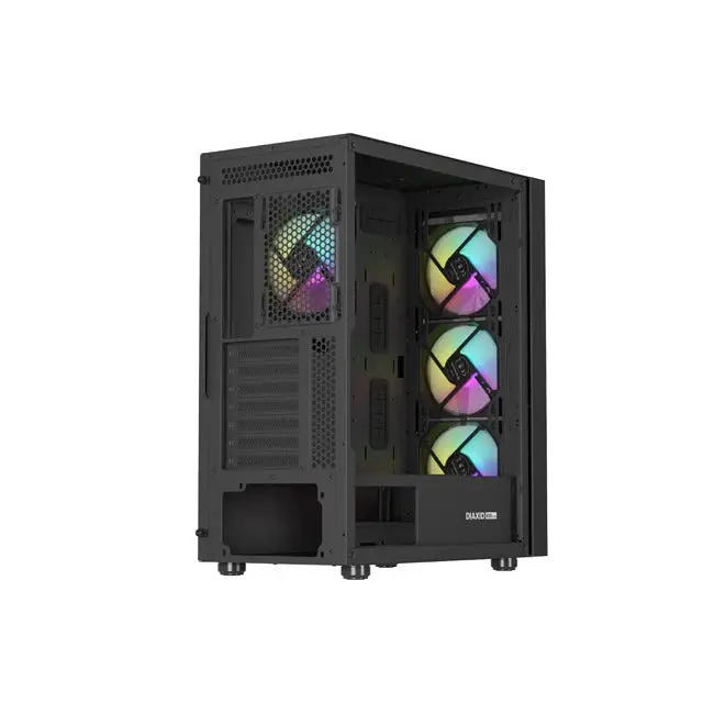 Genesis PC Case DIAXID 605 RGB Mini Tower Window Black - Кутии и охлаждания<<<GENESIS компютърна