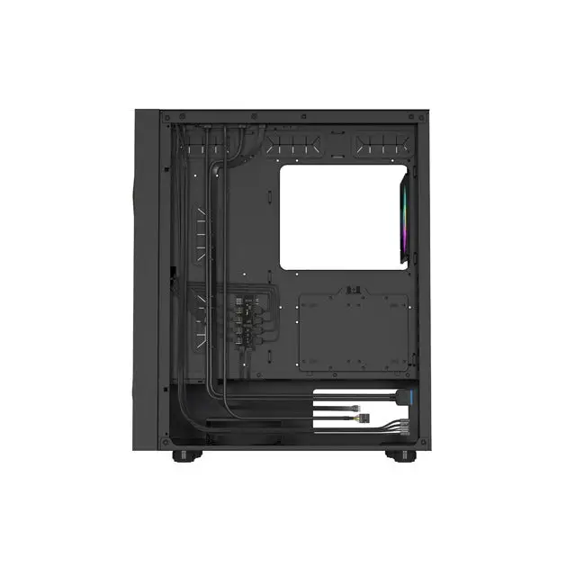 Genesis PC Case DIAXID 605 RGB Mini Tower Window Black - Кутии и охлаждания<<<GENESIS компютърна