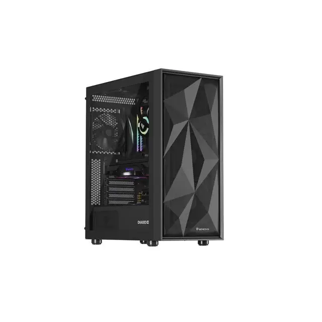 Genesis PC Case DIAXID 605F Mini Tower Window Black - Кутии и охлаждания<<<GENESIS компютърна