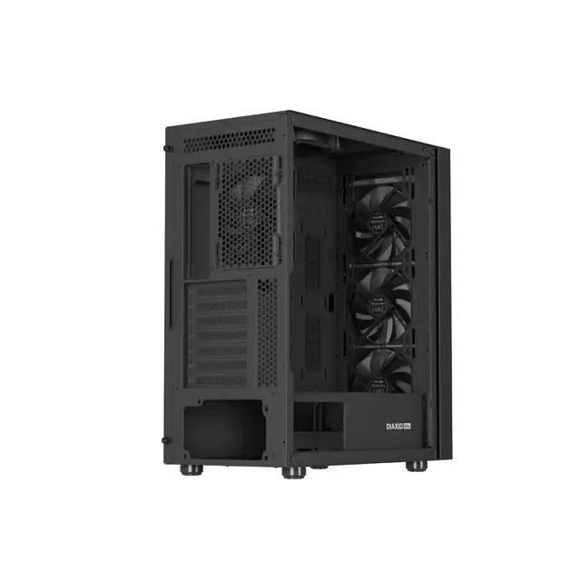 Genesis PC Case DIAXID 605F Mini Tower Window Black - Кутии и охлаждания<<<GENESIS компютърна