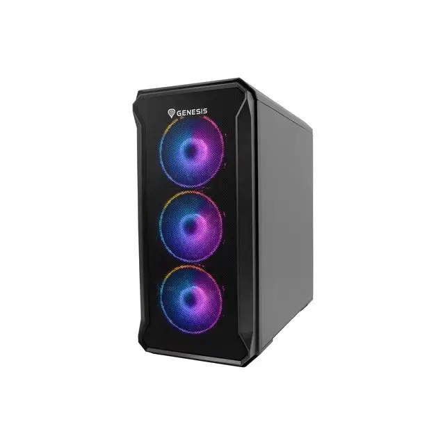 Genesis PC Case Irid 503 ARGB V2 MATX Mini Tower Window Black - Кутии и охлаждания<<<GENESIS компютърна