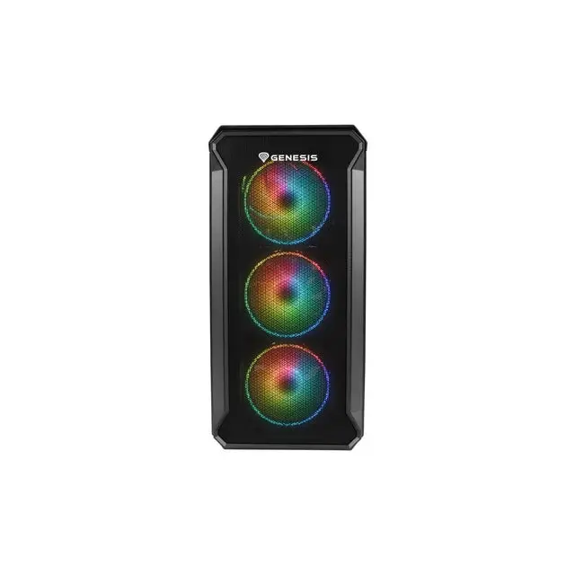 Genesis PC Case Irid 503 ARGB V2 MATX Mini Tower Window Black - Кутии и охлаждания<<<GENESIS компютърна