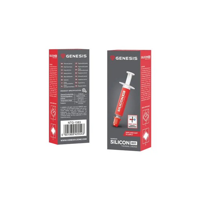 Genesis Thermal Grease Silicon 801 0.5G - Аксесоари<<<GENESIS компютърна периферия<<<GENESIS<<<PolyComp&&&Thermally