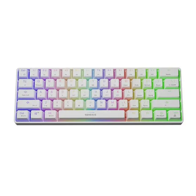 Genesis THOR 660 RGB Gaming keyboard RGB LED light US White Wireless/Wired Wireless connection Gateron Red Switch