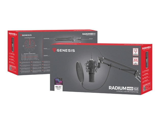 Genesis Microphone Radium 400 G2 Studio USB ARM Popfilter