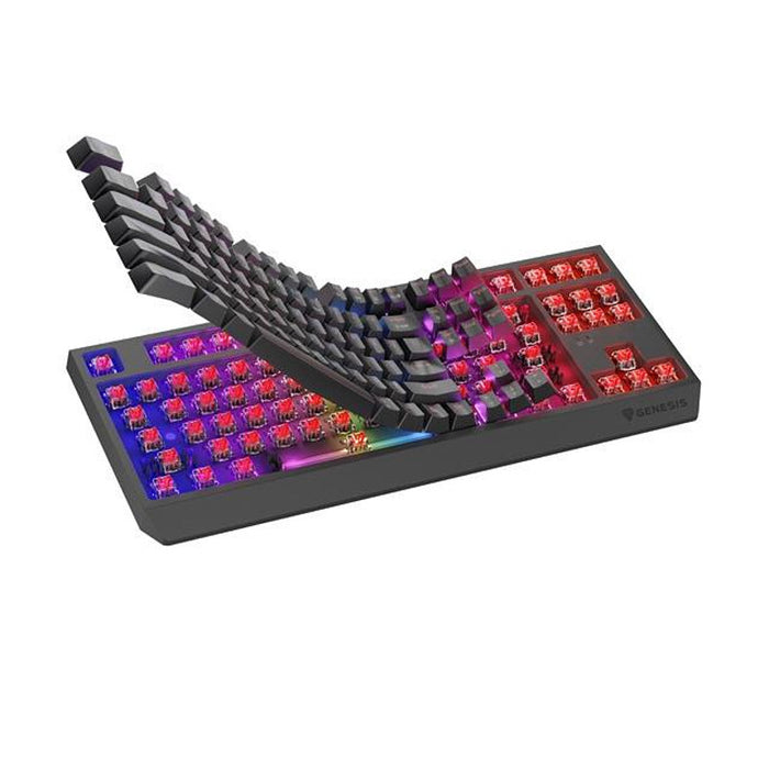 Genesis Gaming Keyboard Thor 230 TKL Wireless US Black RGB Mechanical Outemu Red