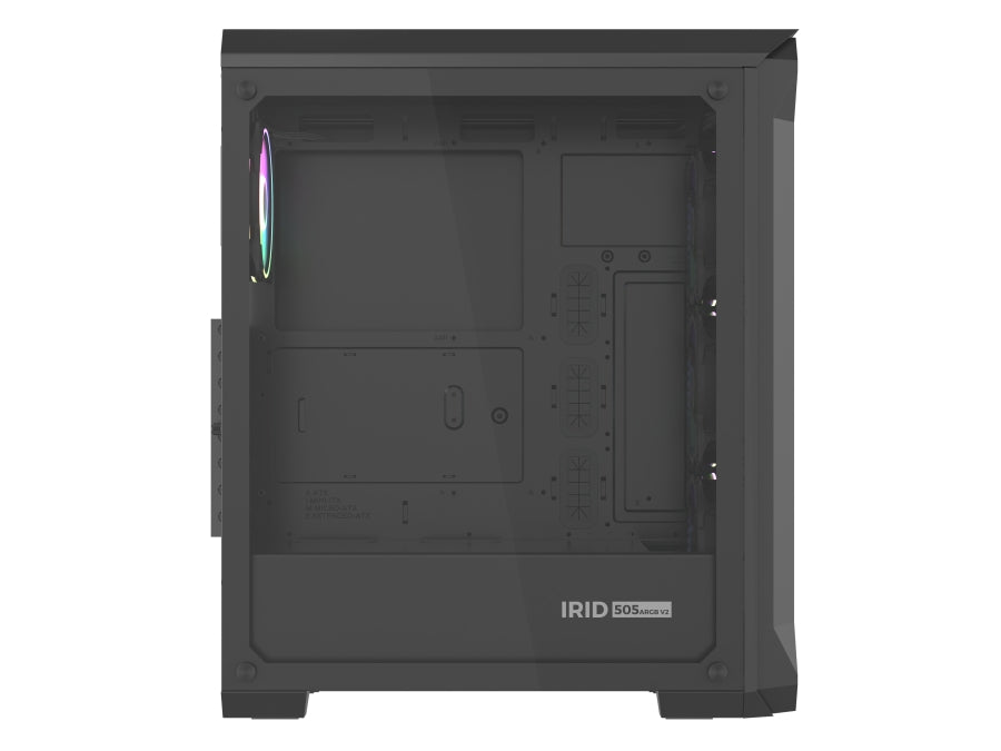 Genesis Gaming PC Case IRID 505 ARGB V2 Midi Tower Window Black