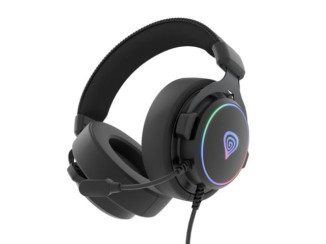Genesis Headset Neon 764 with microphone, RGB illumination, USB, Black