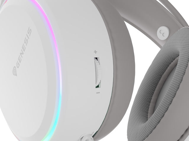 Genesis Headset Neon 613 G2 With Microphone RGB Illumination White