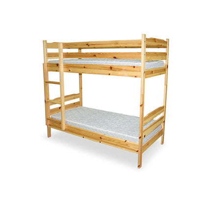 SOLID WOOD DOUBLE BED GENOMAX FOR MATTRESSES 82X190 CM.