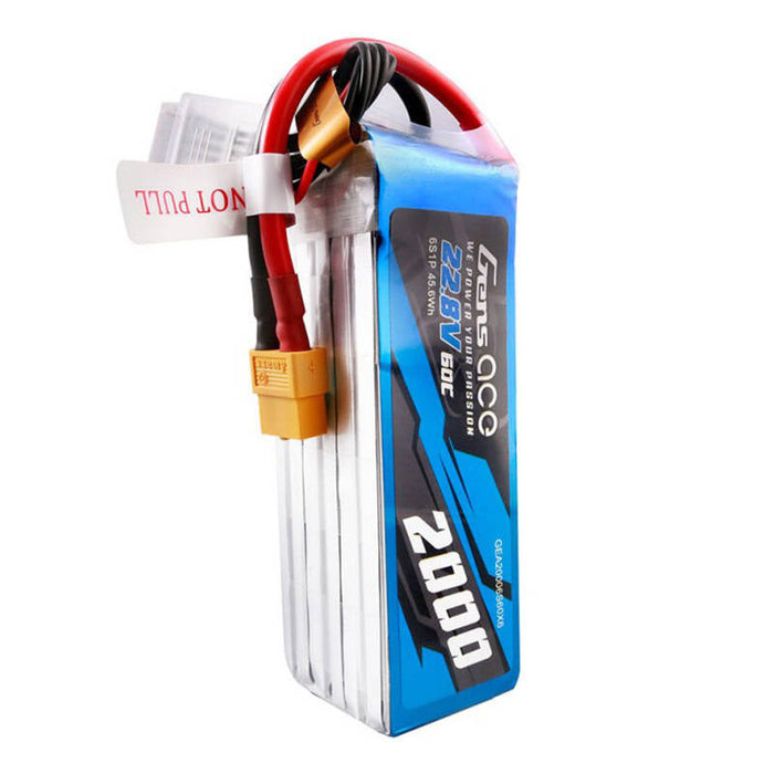 Gens ace 2000mAh 22.8V 60C 6S1P High Voltage Lipo Battery Pack with XT60 Plug - Lithium and NiMH<<<Batteries<<<RC
