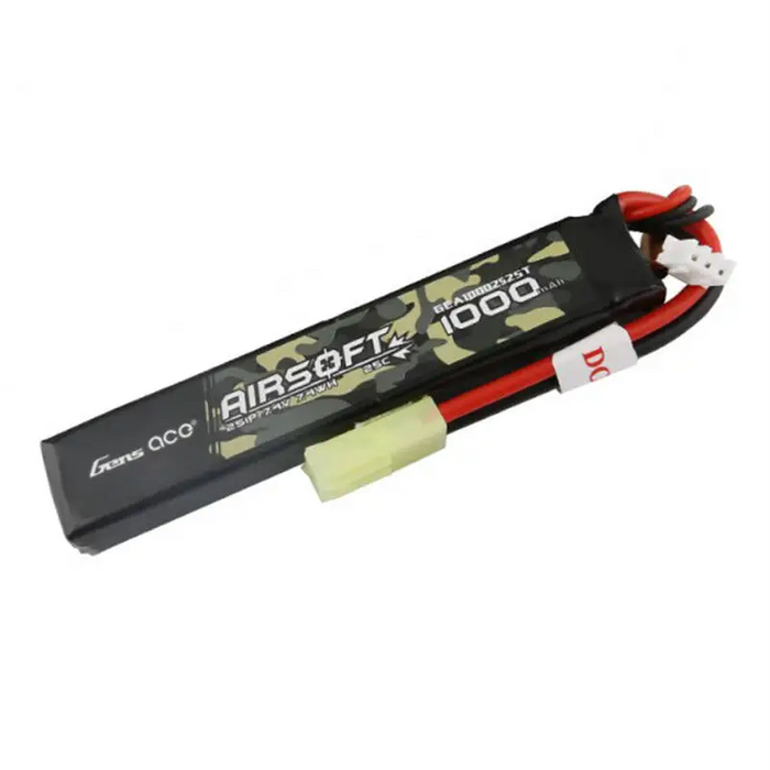 Gens ace 25C 1000mAh 2S1P 7.4V Airsoft Gun Lipo Battery with mini Tamiya Plug - Lithium and NiMH<<<Batteries<<<RC
