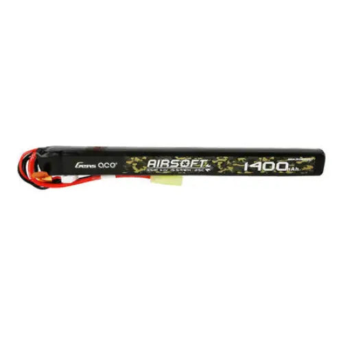 Gens ace 25C 1400mAh 3S1P 11.1V Airsoft Gun Lipo Battery with mini Tamiya Plug Connector - Lithium