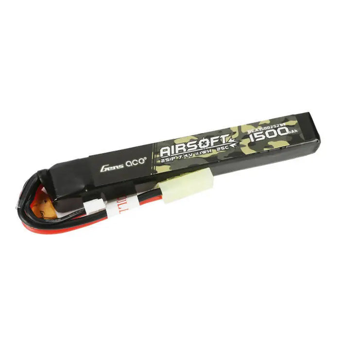 Gens ace 25C 1500mAh 2S1P 7.4V Airsoft Gun Lipo Battery with mini Tamiya Plug - Lithium and NiMH<<<Batteries<<<RC