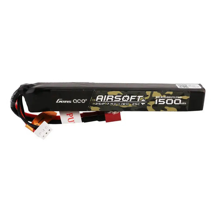 Gens ace 25C 1500mAh 2S1P 7.4V Airsoft Gun Lipo Battery with T Plug - Lithium and NiMH<<<Batteries<<<RC