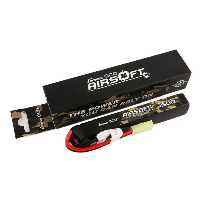 Gens ace 25C 1500mAh 3S1P 11.1V Airsoft Gun Lipo Battery with mini Tamiya Plug - Lithium and NiMH<<<Batteries<<<RC