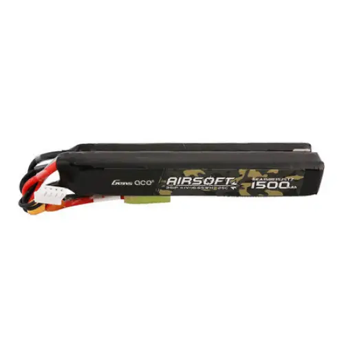 Gens ace 25C 1500mAh 3S1P 11.1V Nunchuck 2X Airsoft Gun Lipo Battery with mini Tamiya Plug - Lithium